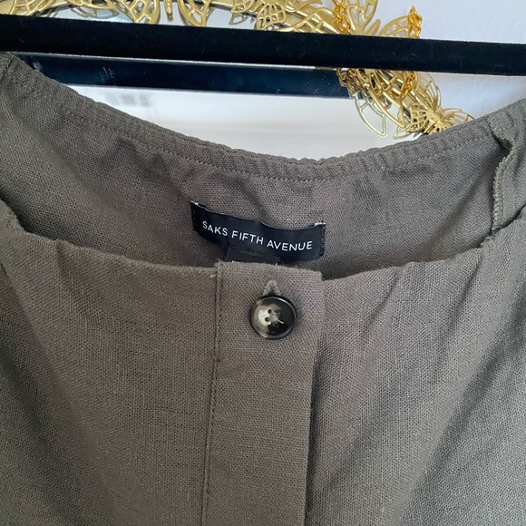 NWT-Cotton/Linen Off Shoulder Saks fifth Dress - Picture 8 of 9